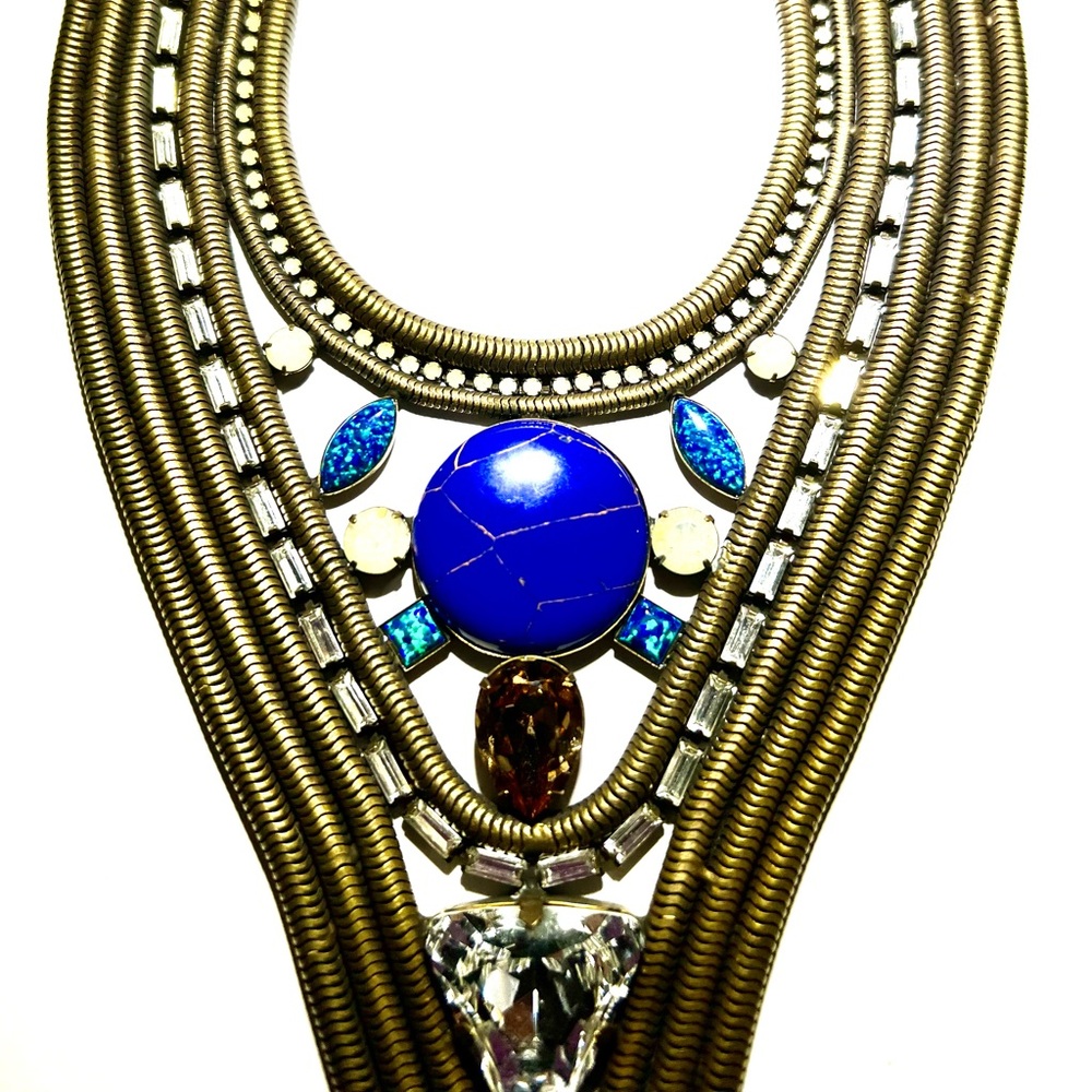 Stunning Gold and Blue Necklace